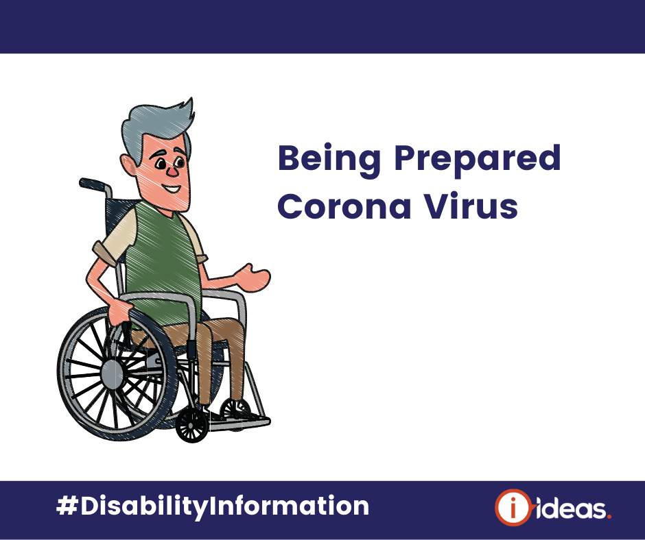 Being Prepared - Corona Virus - IMAGE: Smiling Man in wheelchair 